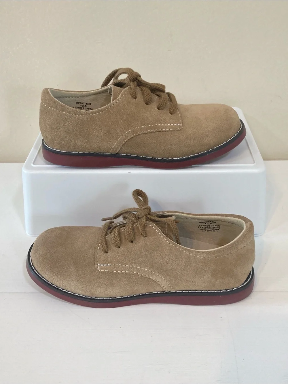 FootMates Bucky Lace Up Leather Oxford Dress Shoes Sz 12.5 Boys